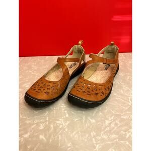 JBU by JAMBU Brown Leather Sandals, Women's Size 8M/EUR 38.5